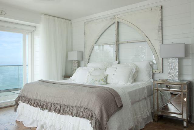 Anna Maria Island bedroom after renovation by Leah Anderson Designs.