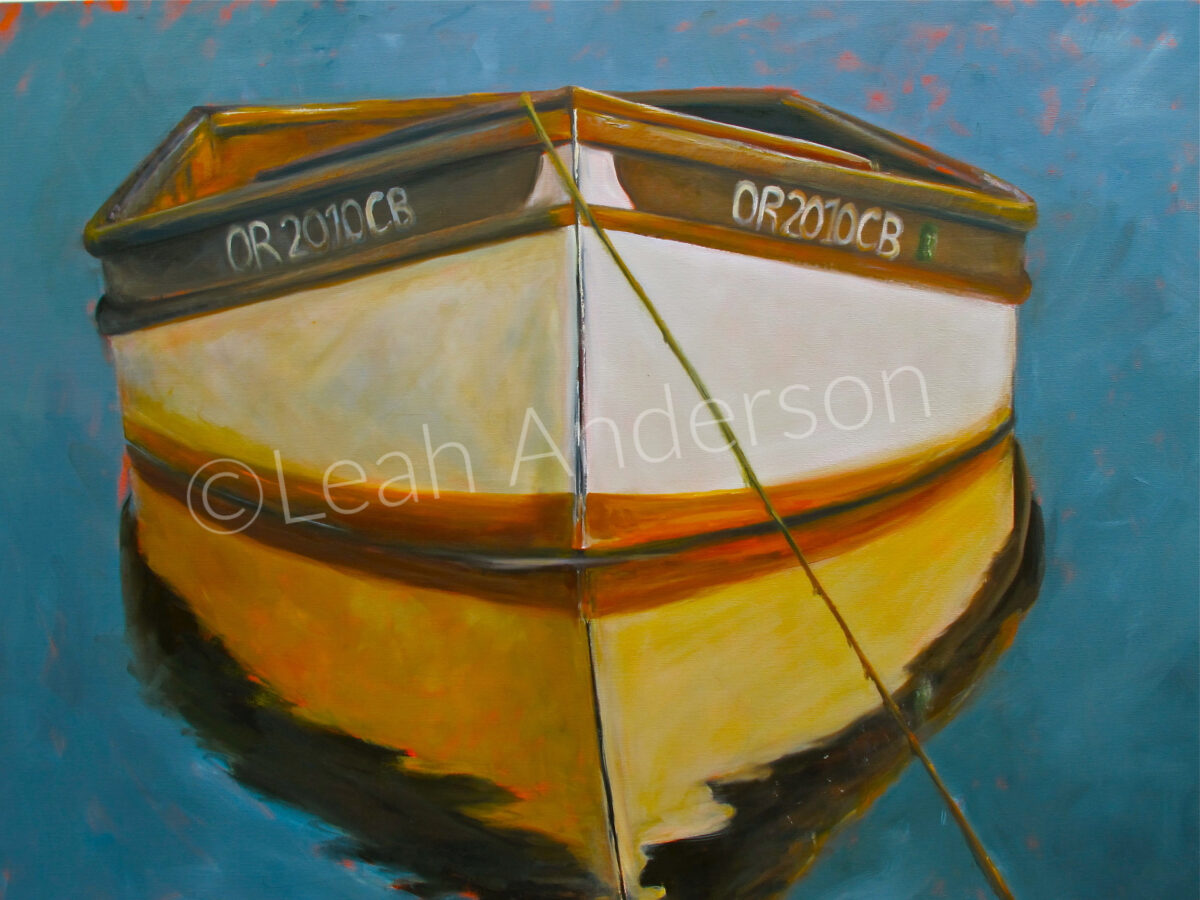 Boat painting by Leah Anderson