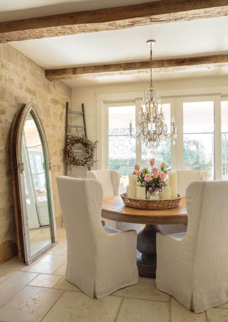 Sonoma dining room after home renovation by Leah Anderson Designs.